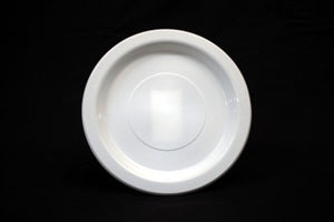 Festive White Plastic Dinner Plates 23cms