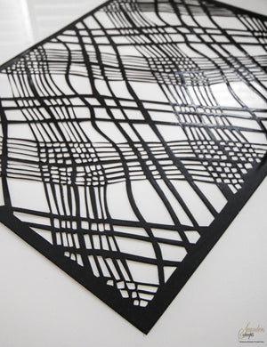 Placemat Weave Black Foil 40X30 CMS