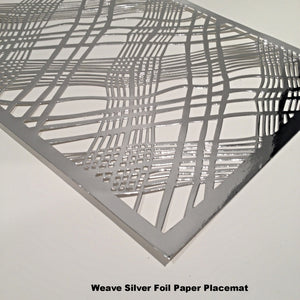 Placemat Paper Weave Silver 40X30CMS