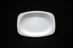 Festive White Oval Plates Small 160x230