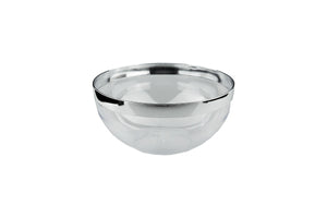 Premium Silver Rim Clear Salad Bowl