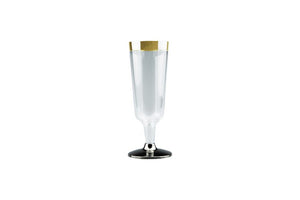 Clear Champagne Glass With Gold Rim 150ML