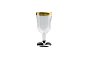 Gold Rim Wine Glasses 210ml