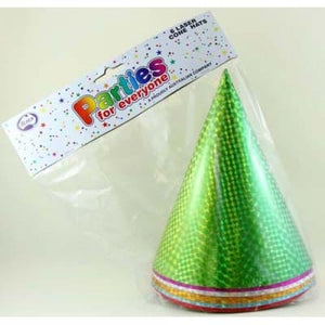 Laser Party Hats- 6Pk