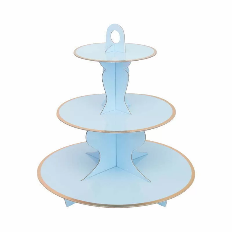 3 Tier Cup Cake Stand- Light Blue