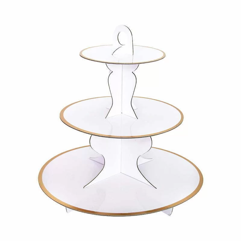 3 Tier Cup Cake Stand-White