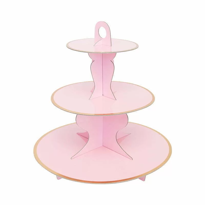 3 Tier Cup Cake Stand-Pink