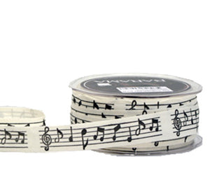 Musical Notes Natural Ribbon