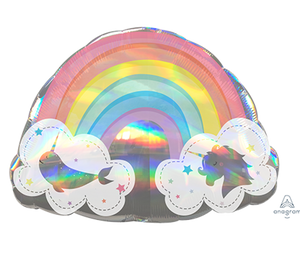 SuperShape Holographic Rainbow Foil Balloon