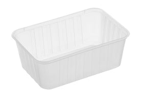 1 Litre Ribbed Rectangle Containers