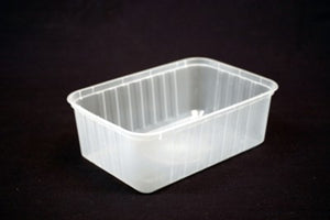 1 Litre Ribbed Rectangle Containers