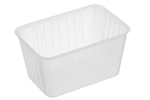 1.5L Ribbed Rectangle Plastic Containers