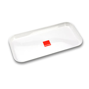 Rounded Corner Rectangle White Platter