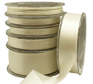 Ribbon Double Sided Satin- Cream