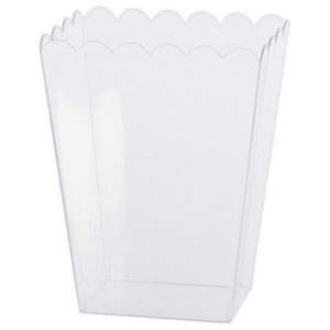 Scalloped Container Clear-20Cms