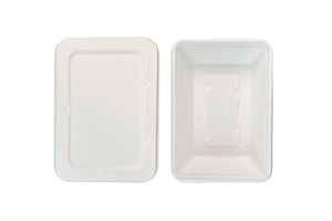 Sugar Cane Rectangle Containers With Lids 1000ML