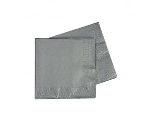 Silver Cocktail Napkins