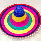 Sombrero Straw Multi Colour With Fringe