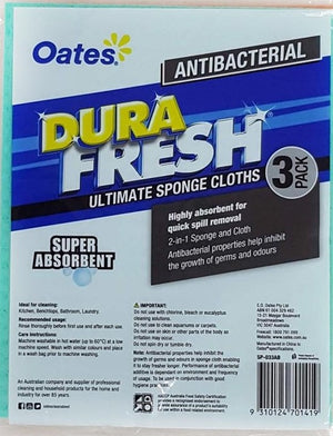 Dura Fresh Ultimate Sponge Cloths 3PK