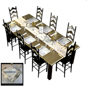 Gold Lines Square Table Placemats