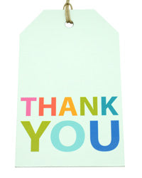 Cardboard Thank You   Bright  Gift Tag