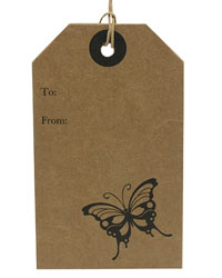 Cardboard Butterfly Gift Tag