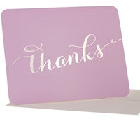 Hipp thank you cards - lilac/gold