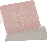 Hipp thank you cards - sweet pink/gold