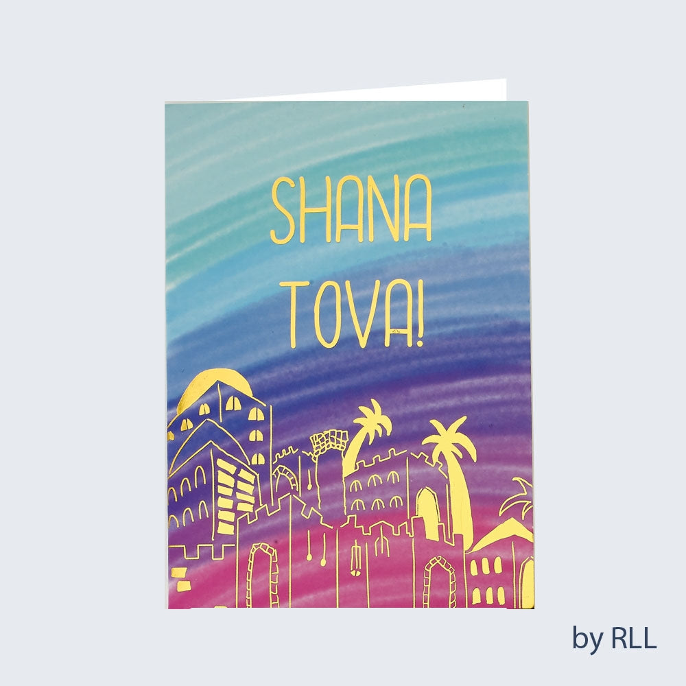 Shana Tova Counter card Blue