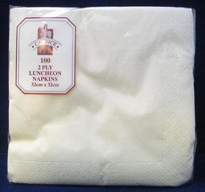 2 Ply White Lunch Napkins