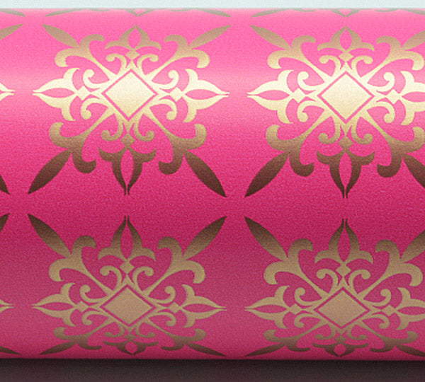 Gold on Hot Pink Bazaar Wrapping Paper