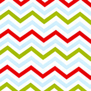 Tri Chevron Wrap Pale Blue/Scarlet/Chartreuse