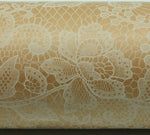 White Lace On Kraft Gift Wrapping Paper