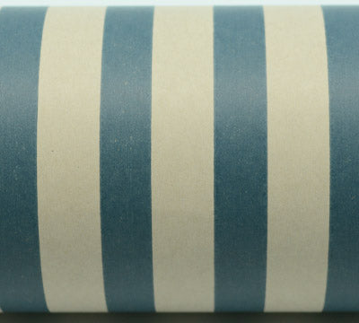 Regular Stripe Navy/White on Kraft Wrap Paper Roll