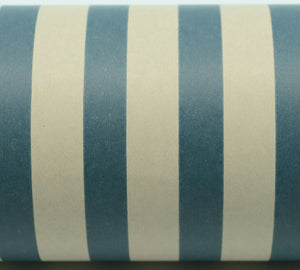 Regular Stripe Navy/White on Kraft Wrap Paper Roll