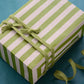 Regular Stripe Green-Kraft Gift Wrapping Paper