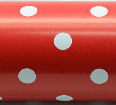 White Spot On Red Wrapping Paper Roll