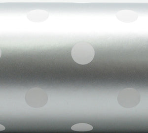 White Dots On Silver Gift Wrapping Paper