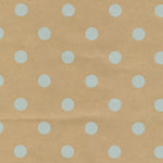 Spots Pale Blue On Brown Wrapping Paper