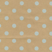 Spots Pale Blue On Brown Wrapping Paper