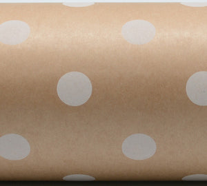 White Dots On Kraft Gift Wrapping Paper Roll