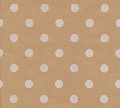 White Dots On Kraft Gift Wrapping Paper Roll