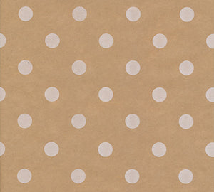 White Dots On Kraft Gift Wrapping Paper Roll