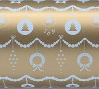 WOODEN GARLAND WRAP - Gold On White