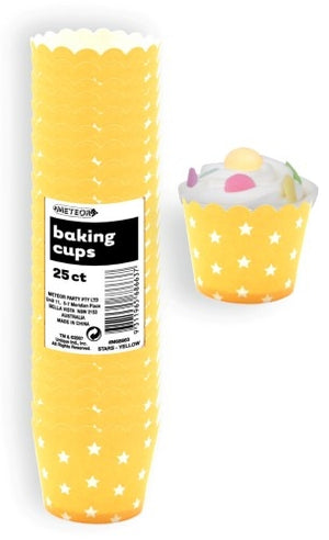 Stars Sunflower Yellow Paper Baking Cups